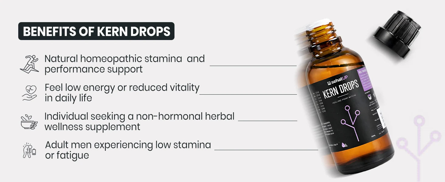 Kern Drops Man Enhancement Stamina Power Performance Homoeopathic Medicine