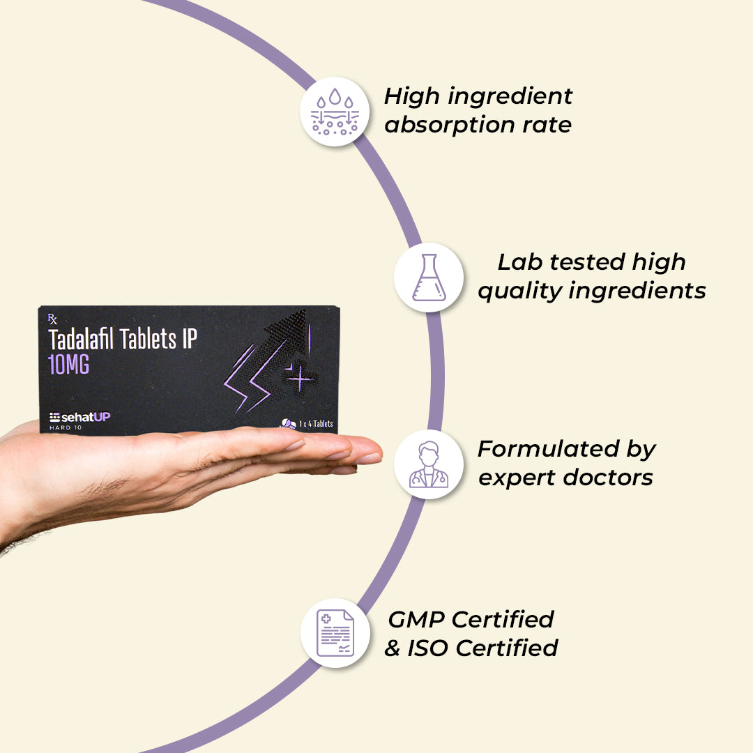 Tadalafil IP 10 mg (Hard 10)(Pack of 2)