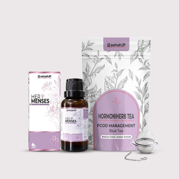 Her Menses & HormoniHerb Combo | Natural Period Care & Hormonal Wellness